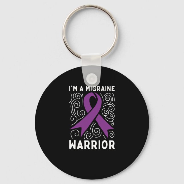 Migraine Awareness Headache Keychain (Front)