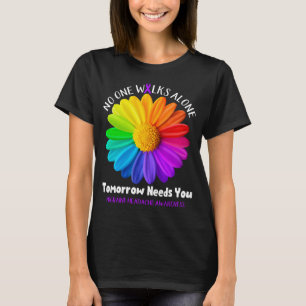 Migraine Headache Awareness Ribbon Support Gifts T-Shirt