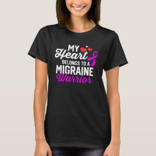 Migraine Headache Warrior Survivor Support Awarene T-Shirt