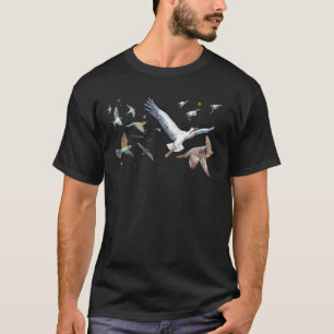 Migratory birds tracing their flights Illustration T-Shirt