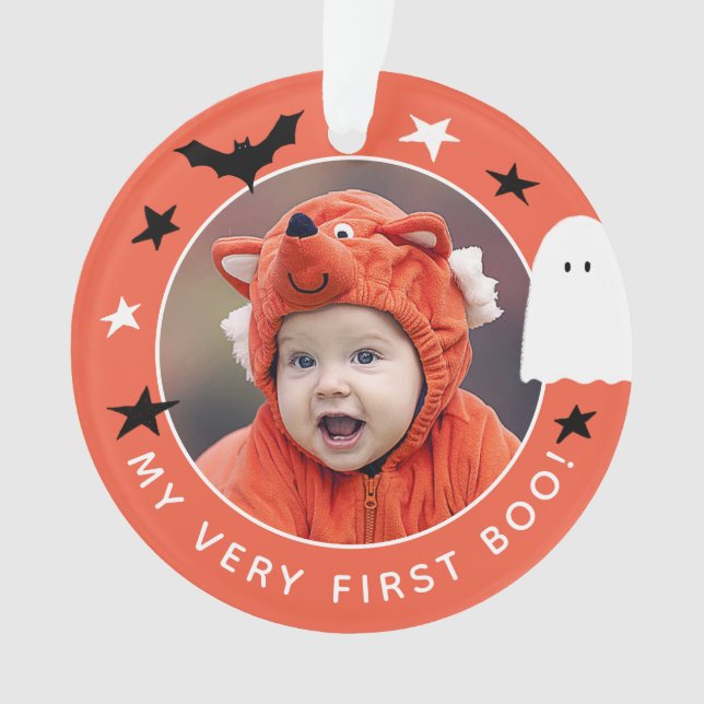 Migre My Very First Boo Photo Halloween Orange (devant)