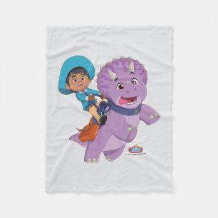 Miguel and Tango Dino Ranch Fleece Blanket