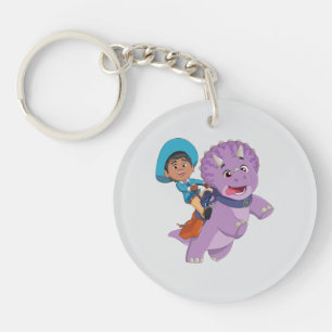 Miguel and Tango   Dino Ranch Keychain