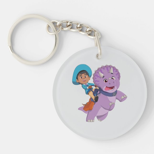 Miguel and Tango | Dino Ranch Keychain (Front)