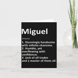Miguel Definition D Name Funny Birthday  Card