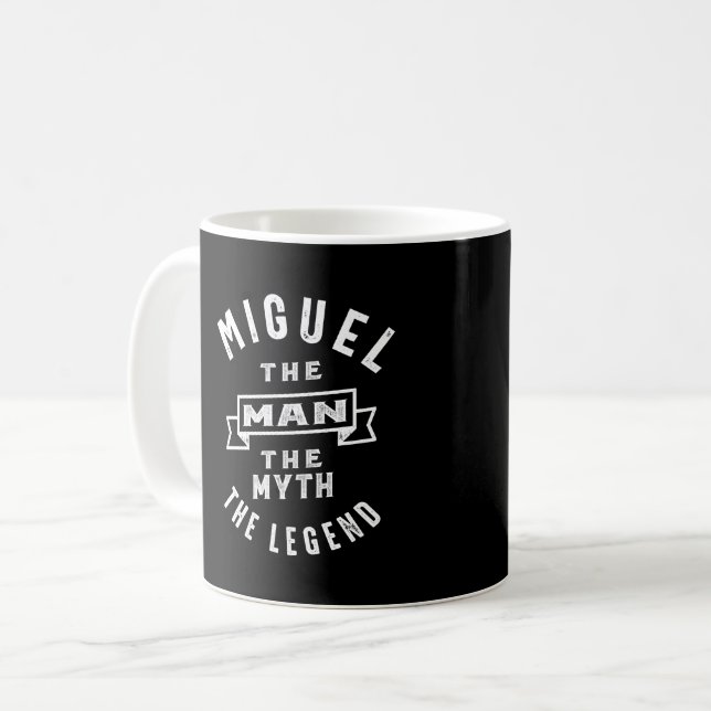 Miguel Personalized Name Birthday Gift Coffee Mug (Front Left)