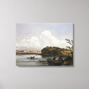 Mih-Tutta-Hankush, a Mandan Village, plate 16 from Canvas Print