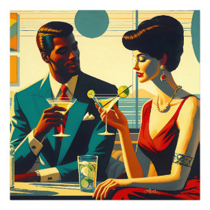 Miid Century Cocktail Party Couples - Captivated Photo Print