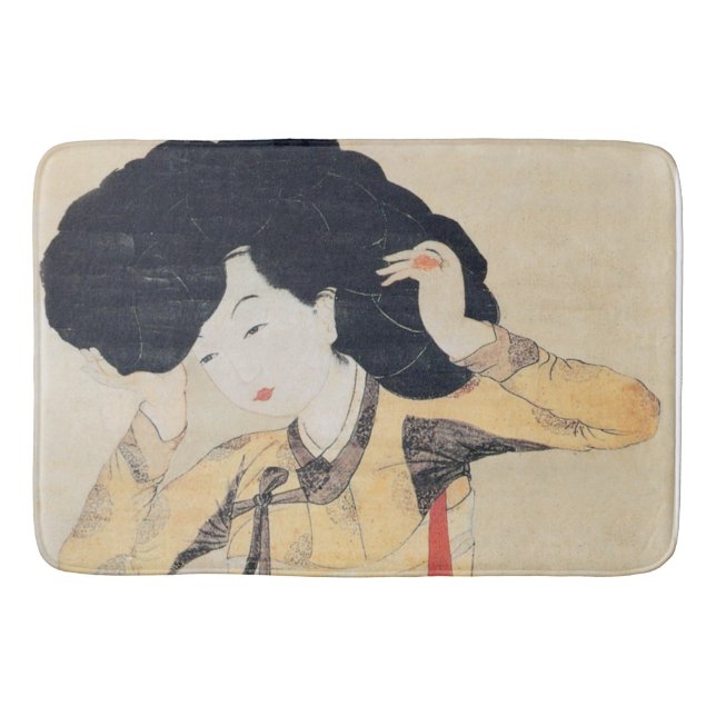  Miindo Portrait of a Beauty 미인도 Korean Artwork Bath Mat (Front)