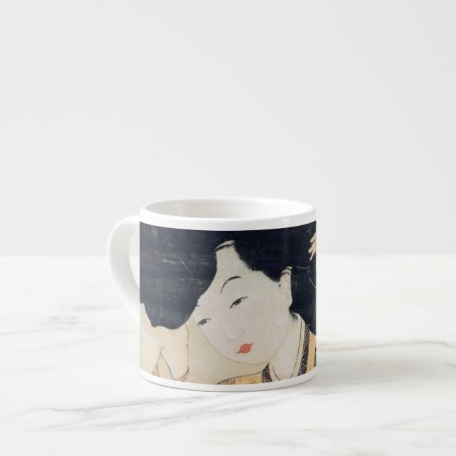  Miindo Portrait of a Beauty 미인도 Korean Artwork   Espresso Cup (Front Left)