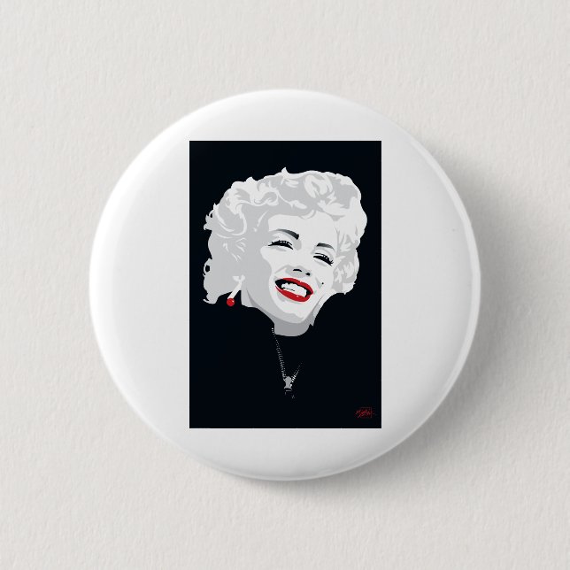 MIK05BW Miki Marilyn.tif 2 Inch Round Button (Front)
