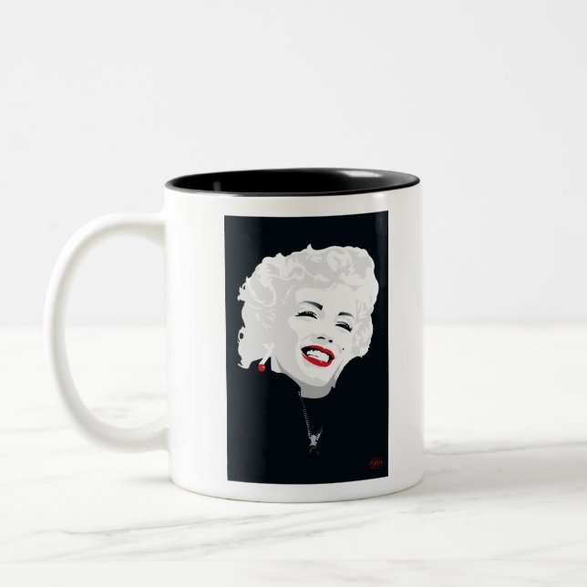 MIK05BW Miki Marilyn.tif Two-Tone Coffee Mug (Left)