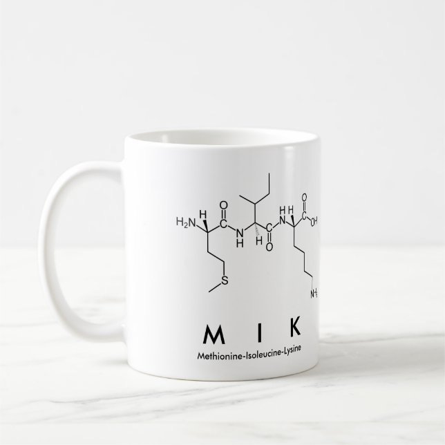 Mik peptide name mug (Left)