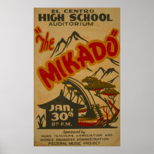 Mikado Philarmonic 1938 Vintage WPA Poster