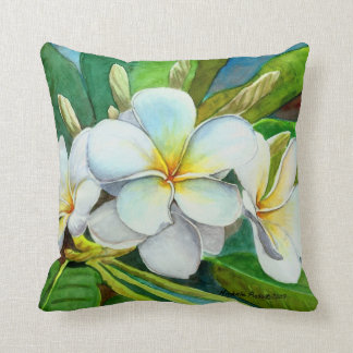 Mikala's Favourite Plumeria Throw Pillow