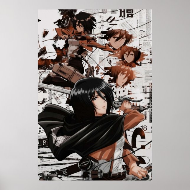 Mikasa Ackerman Attack on Titan Poster (Front)
