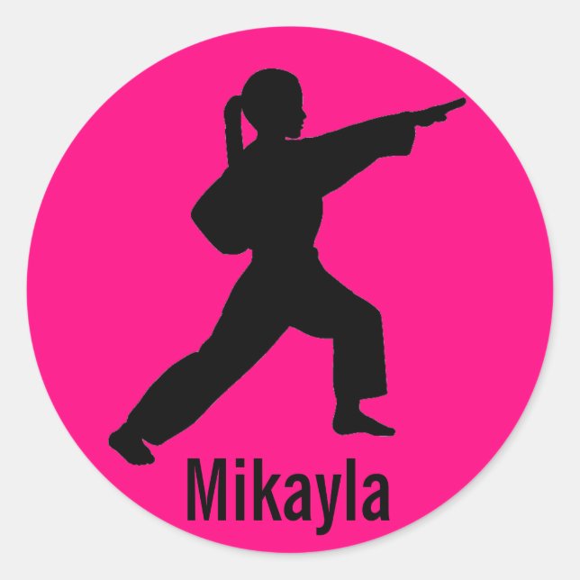 Mikayla rose chaude Karate Girls stickers (Devant)
