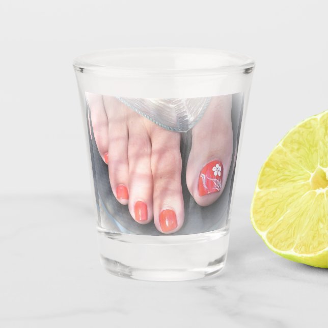 MIKAYLA'S TOES SHOT GLASS (Front)