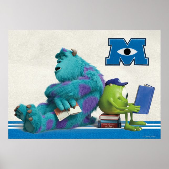 Mike and Sulley Reading Poster (Front)