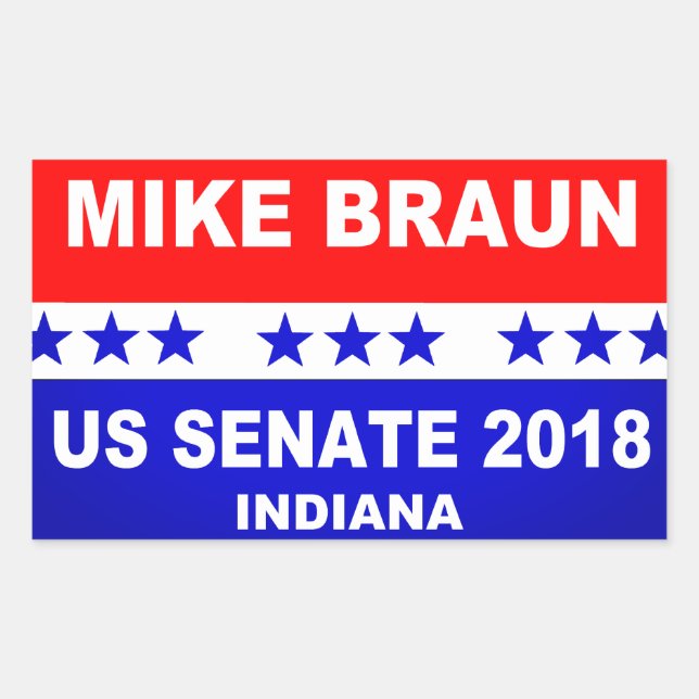 Mike Braun US Senate Indiana Sticker (Front)