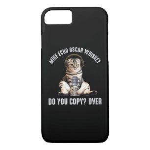 Mike Echo Oscar Whiskey Ham Radio Cat Case-Mate iPhone Case