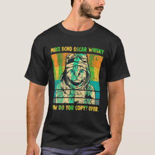 Mike Echo Oscar Whisky Flying Cat Pilot MEOW Cat O T-Shirt
