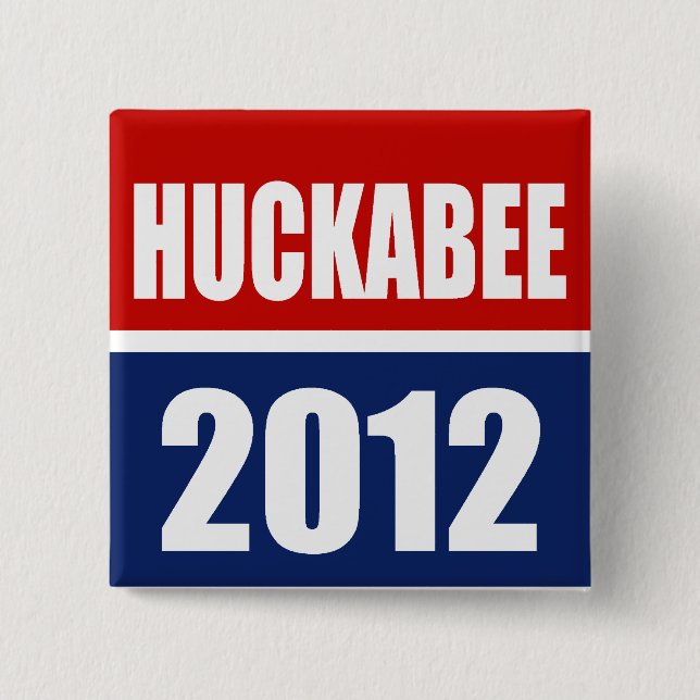 MIKE HUCKABEE 2012 2 INCH SQUARE BUTTON (Front)