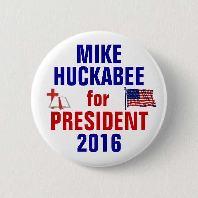 Mike Huckabee 2016 2 Inch Round Button (Front)