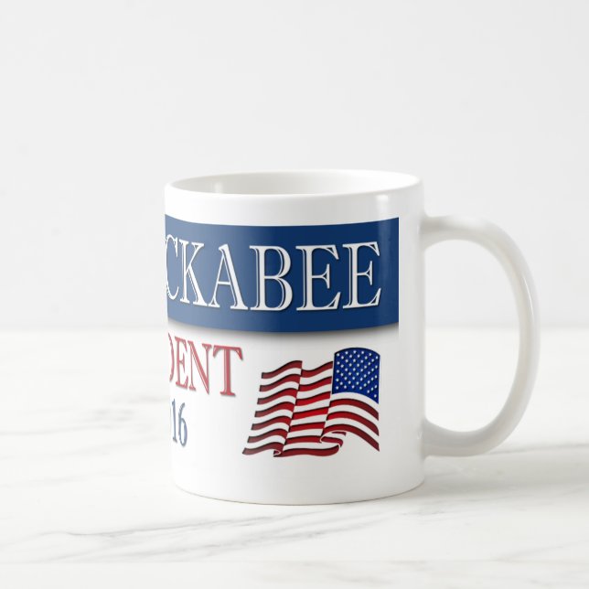 Mike Huckabee 2016 American Flag Coffee Mug (Right)