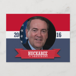 MIKE HUCKABEE 2016 POSTCARD