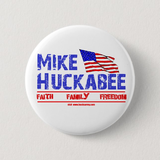 Mike Huckabee 2 Inch Round Button (Front)