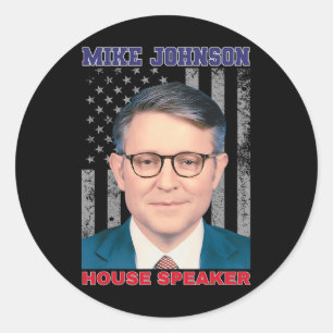 Mike Johnson New House Speaker American Usa Flag P Classic Round Sticker