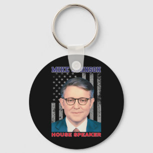Mike Johnson New House Speaker American Usa Flag P Keychain