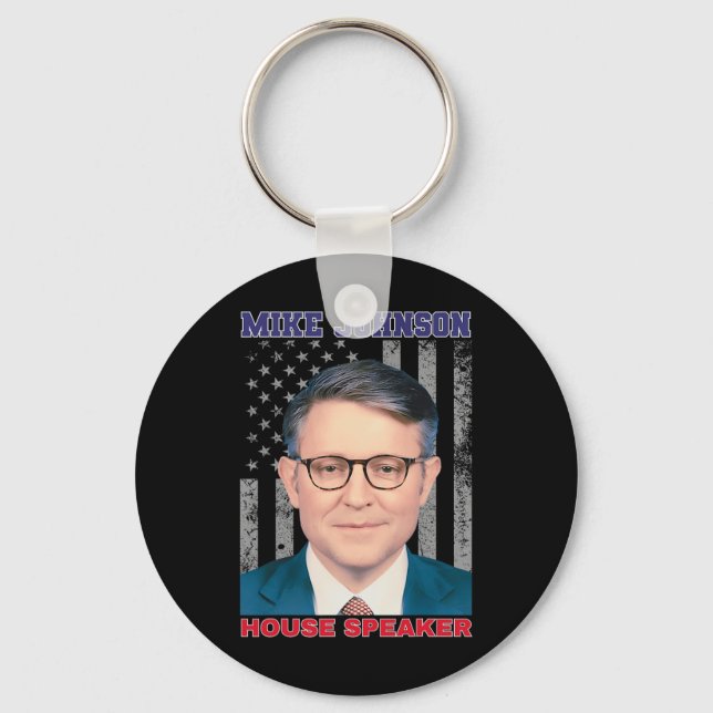 Mike Johnson New House Speaker American Usa Flag P Keychain (Front)