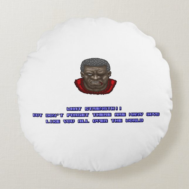 Mike KO'ed 2 Round Pillow (Front)