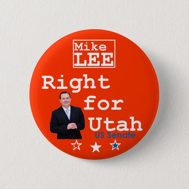 Mike LEE Utah Senate 2010 Button (Front)