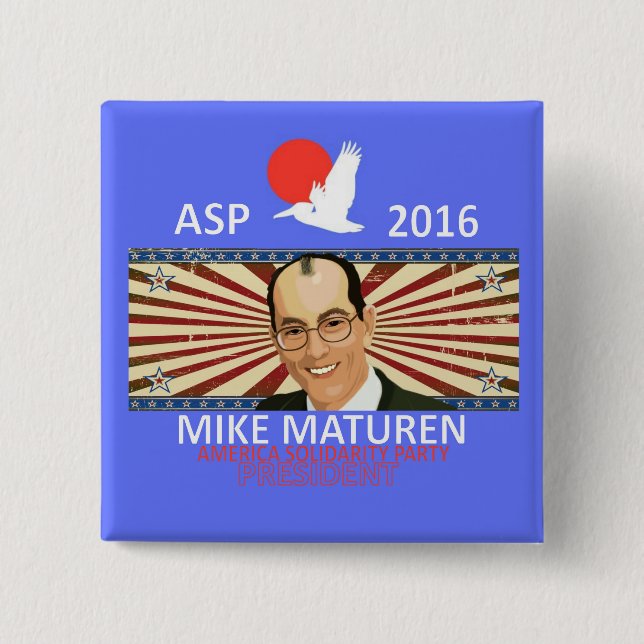 Mike Maturen ASP 2 Inch Square Button (Front)