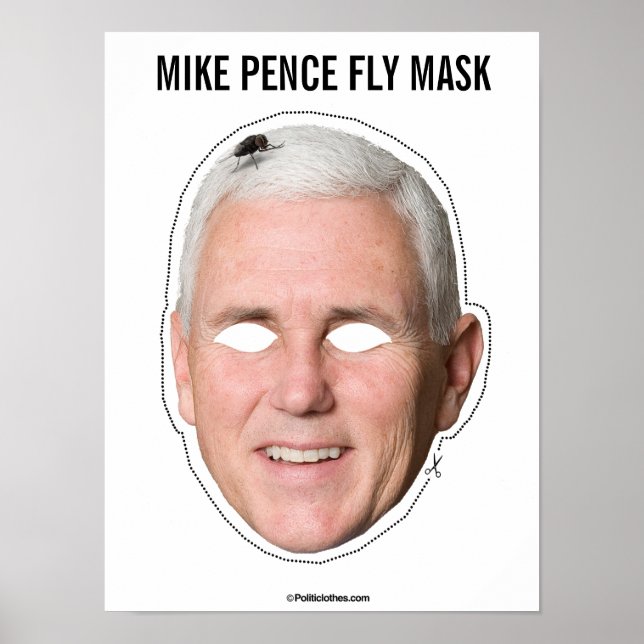 Mike Pence Fly Mask Cutout Poster (Front)
