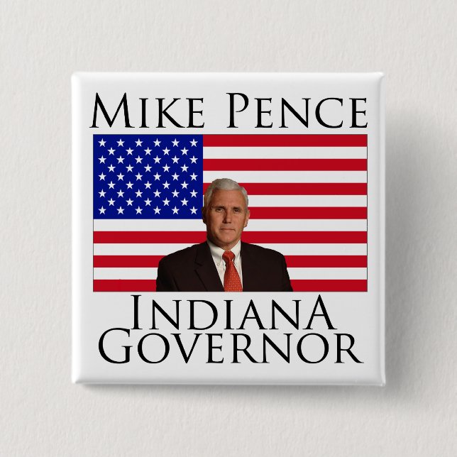 Mike Pence Indiana Governor Button (Front)