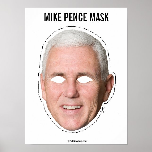 Mike Pence Mask Cutout Poster (Front)
