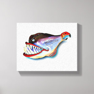 Mike Quinn Toothy Fish with Attitude Canvas Print