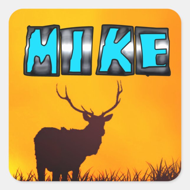 Mike Square Sticker (Front)