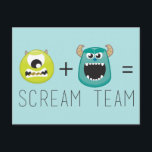 Mike Sulley=Scream Team Postcard<br><div class="desc">Monsters,  Inc. - Mike & Sulley</div>