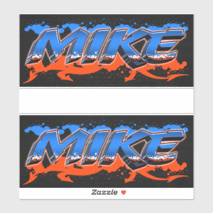 Mike Vorname Name Graffiti Aufkleber Sticker