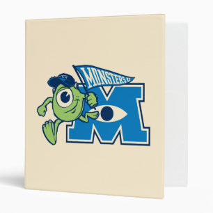Mike with Monsters U Flag Binder