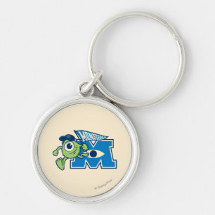 Mike with Monsters U Flag Keychain