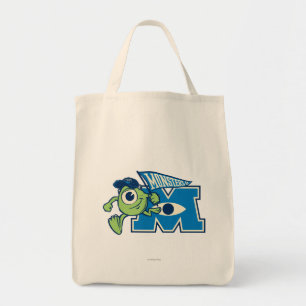 Mike with Monsters U Flag Tote Bag