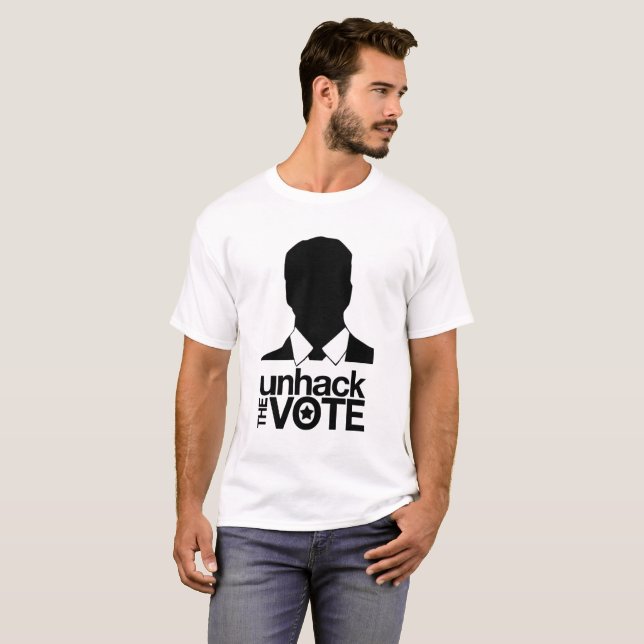 MikeFarb1 Unhack the Vote T-shirt (Front Full)