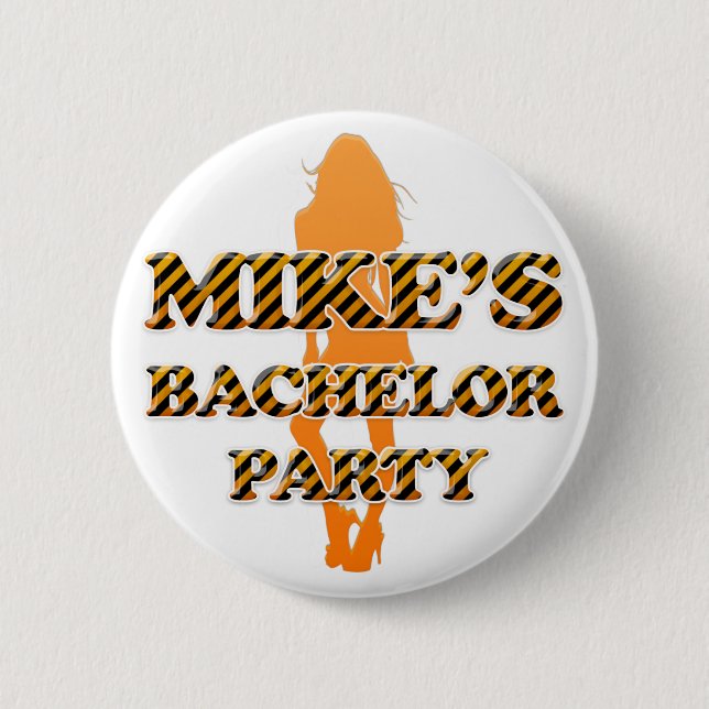 Mike's Bachelor Party 2 Inch Round Button (Front)