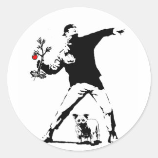 Mikey Xmas Classic Round Sticker